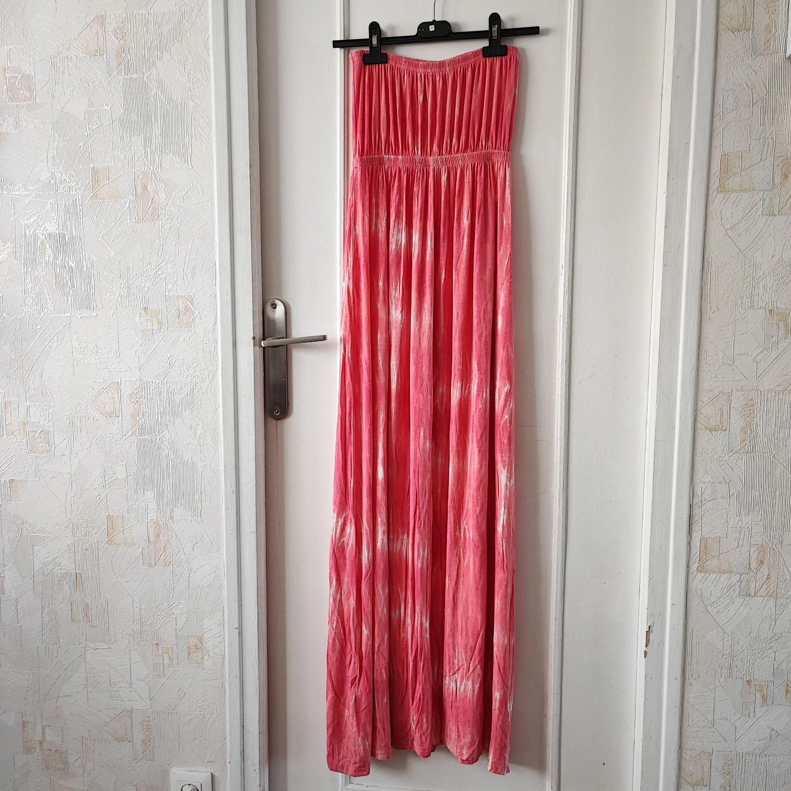 Vestido longo de viscose fluida com corpete – photo 2